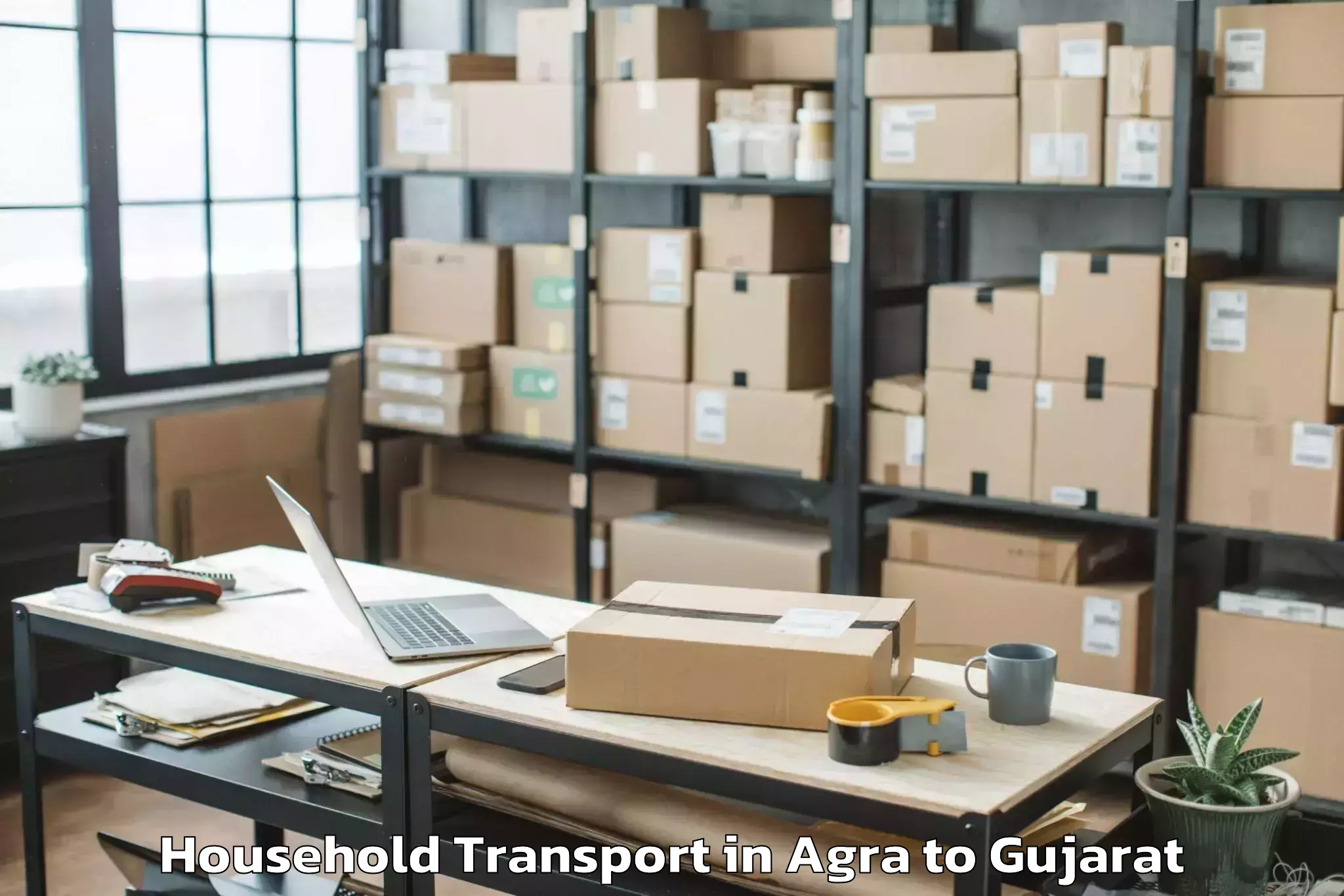 Book Your Agra to Olpad Household Transport Today